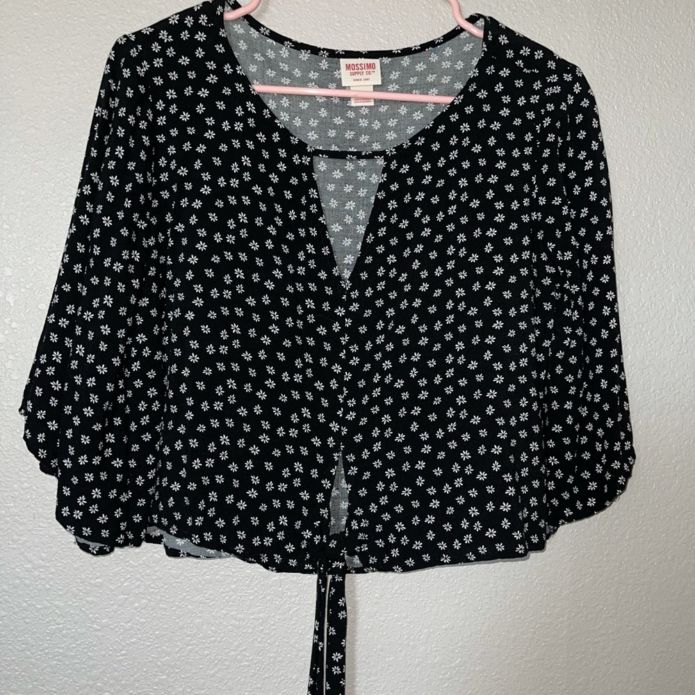 Black Floral Top
